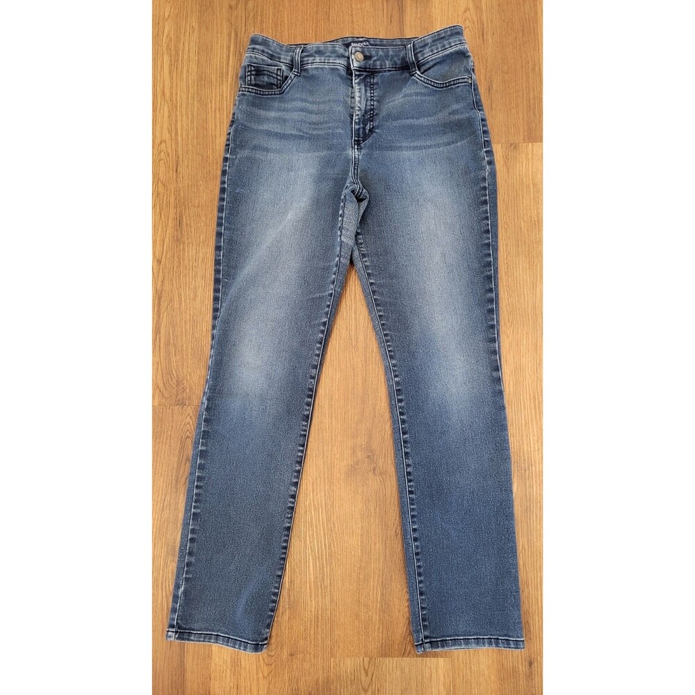 Bandolino Amy Jeans Women's 10 Blue Acid Wash Straight Leg Stretch 30x29